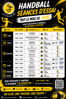 Viens découvrir le handball avec tes copines et copains pendant tout le mois de juin