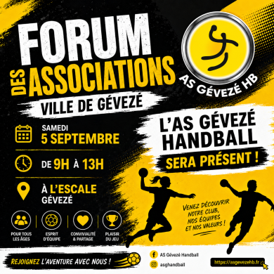 Forum des associations le 05/09 à l'Escale Gévezé